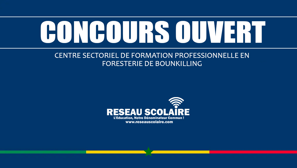 18. CONCOURS 2023 CENTRE SECTORIEL DE FORMATION PROFESSIONNELLE EN FORESTERIE DE BOUNKILLING