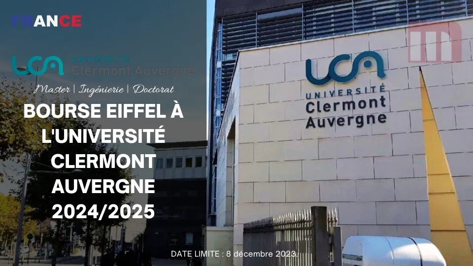 BOURSE EIFFEL À L’UNIVERSITÉ CLERMONT AUVERGNE 2024/2025