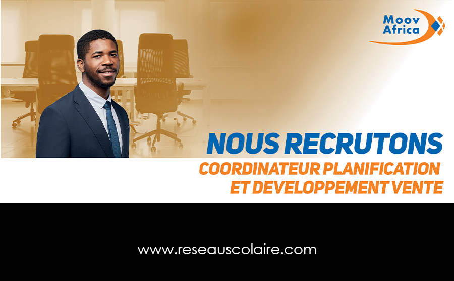 Moov Africa Côte d'Ivoire 01 Coordinateur planification et développement vente