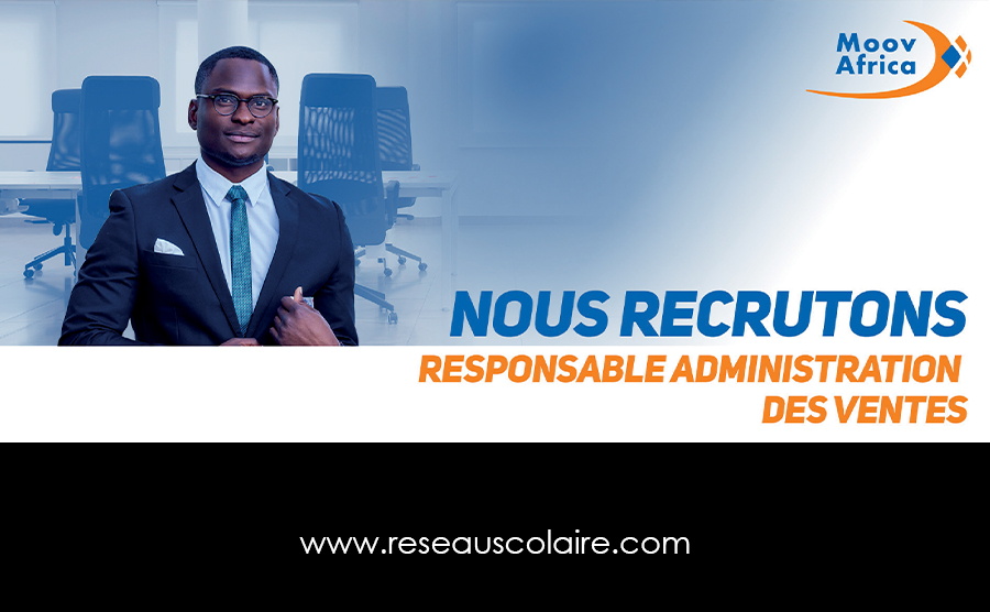 Moov Africa Côte d'Ivoire 01 Responsable administration des ventes