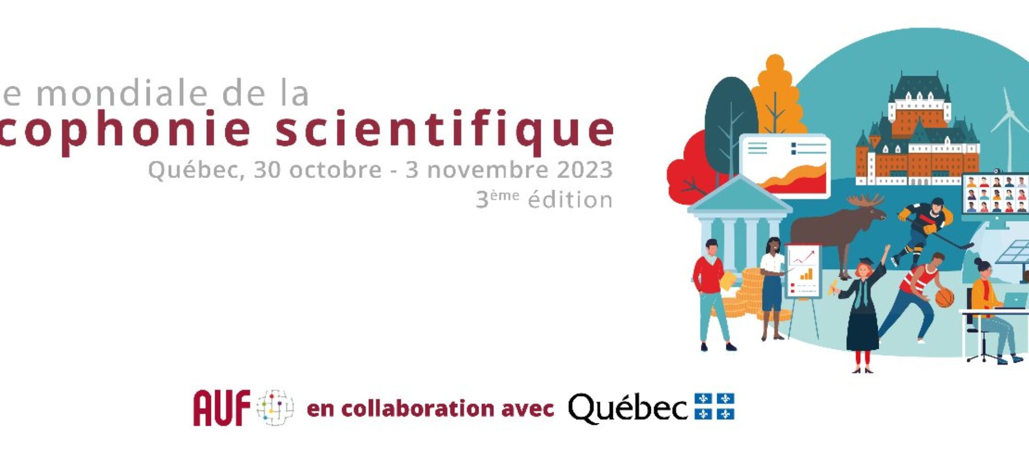 Participer à la Semaine mondiale de la Francophonie scientifique du du 31 octobre au 3 novembre 2023.