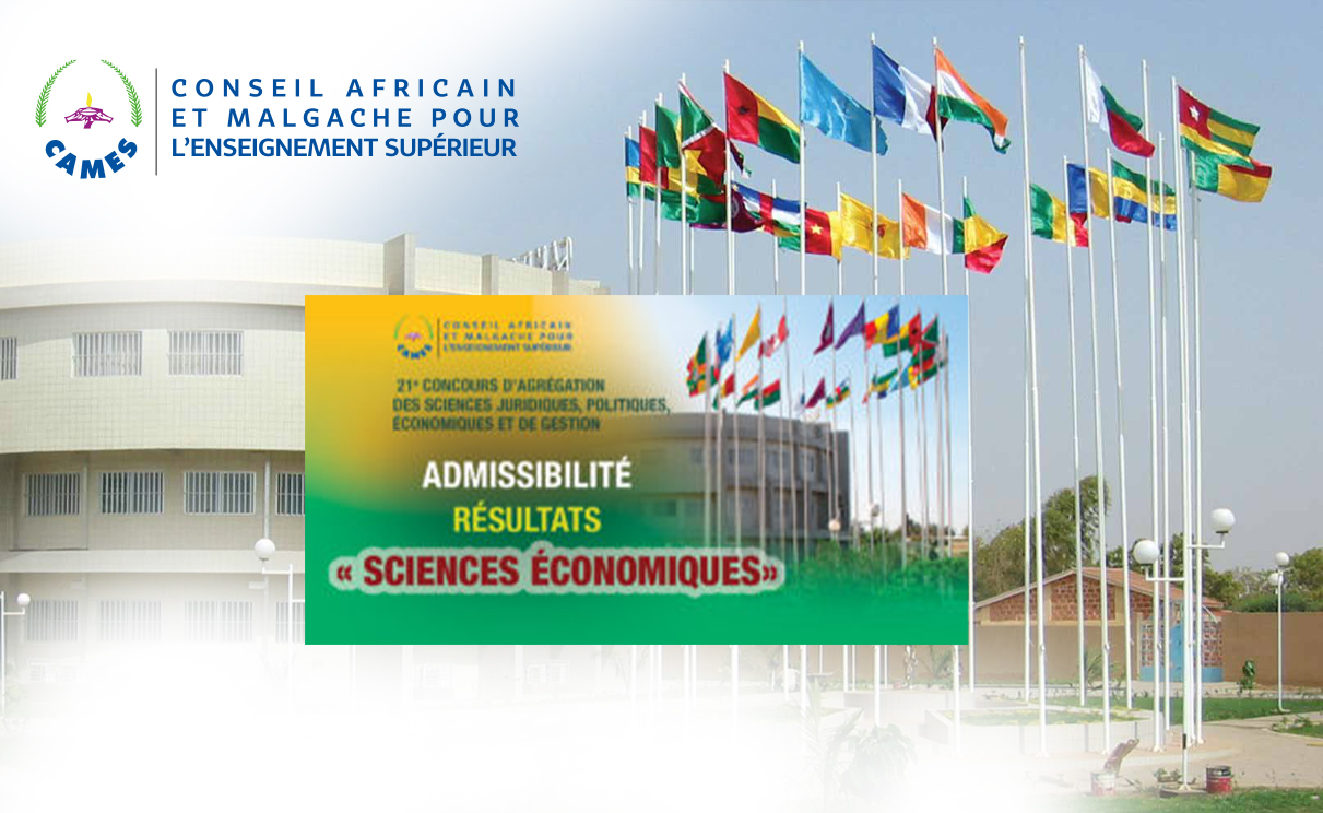 Liste des 27 candidats déclarés admissibles au Concours d'agrégation CAMES - SJPEG 2023 – Sciences économiques