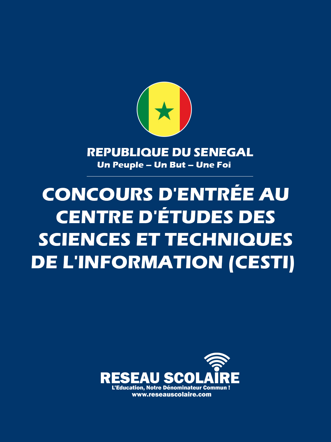 Ouverture du concours d'entrée au CESTI session 2024