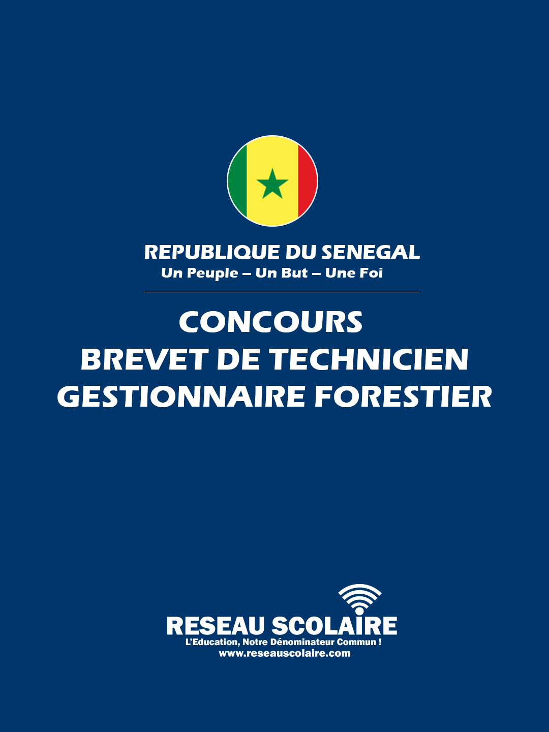 CONCOURS BREVET DE TECHNICIEN (BT) EN GESTIONNAIRE FORESTIER 2024