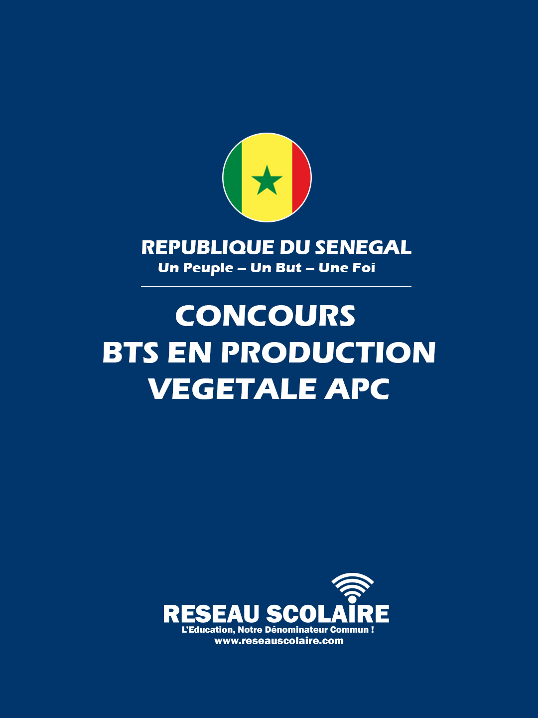 CONCOURS BREVET DE TECHNICIEN SUPERIEUR (BTS) PRODUCTION VEGETALE APC 2024