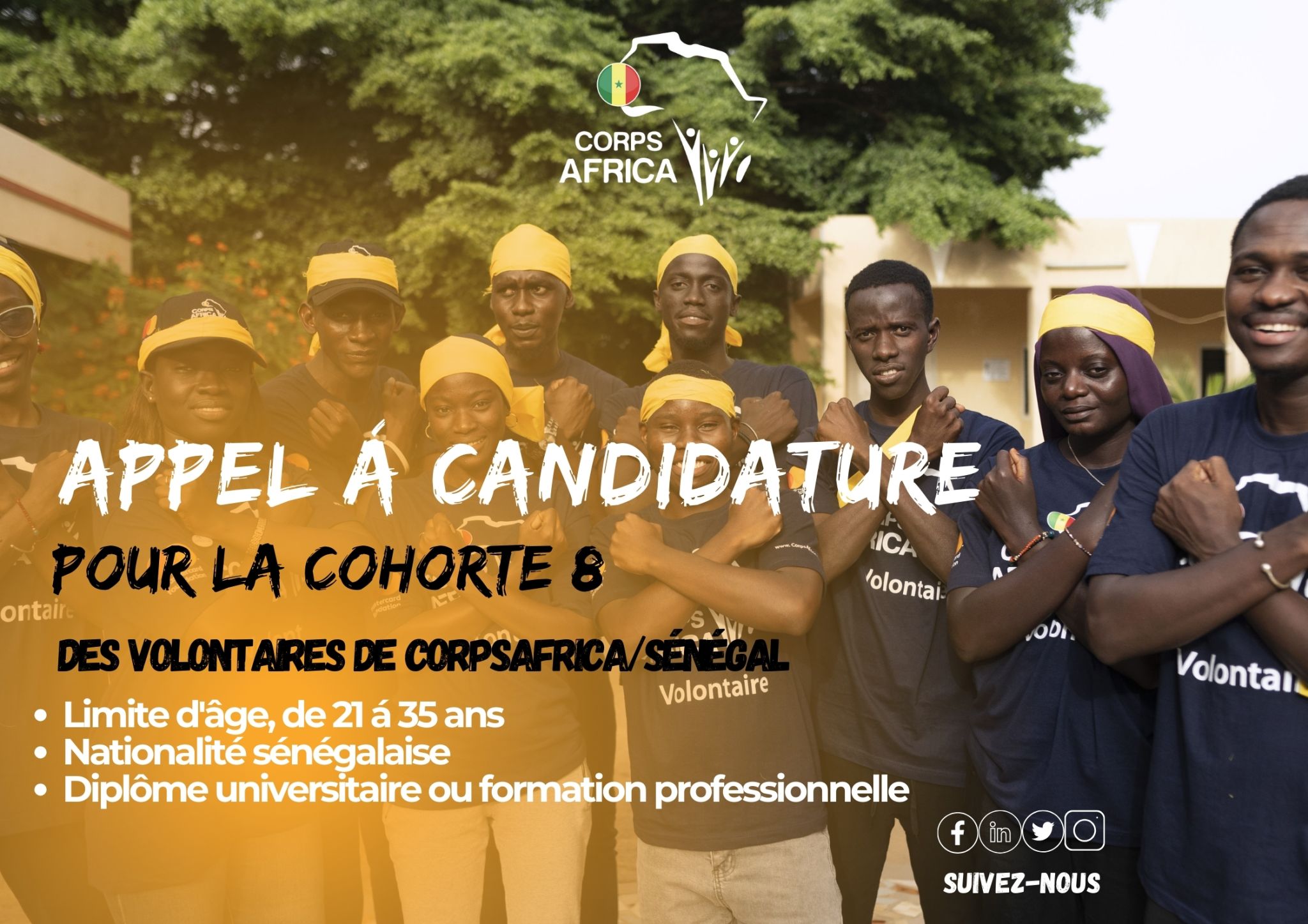 Appel à Candidatures : Devenez Volontaire pour CorpsAfrica/Sénégal !
