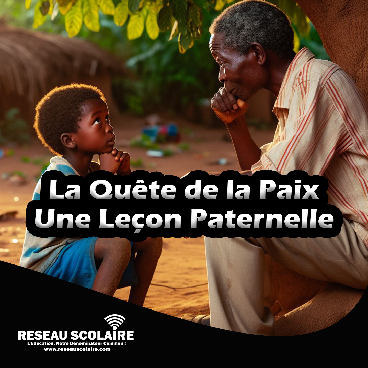 Un jeune garçon pose la question à son père : "Papa, que faire pour vivre en paix dans ce monde ?