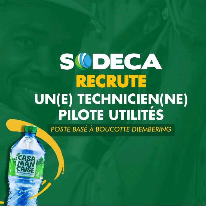 SODECA / La « Casamançaise » un(e) Technicien(ne) Pilote Utilités