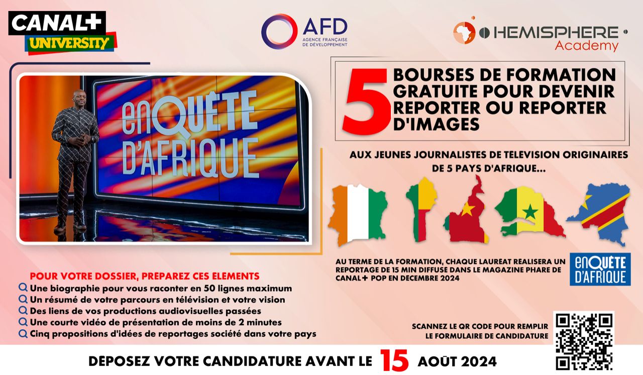 Candidature pour Bourses de Formation Gratuite en Journalisme et Production Audiovisuelle