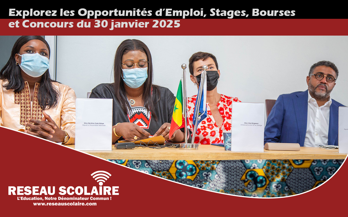 Explorez les Opportunités d'Emploi, Stages, Bourses et Concours du 30 janvier 2025
