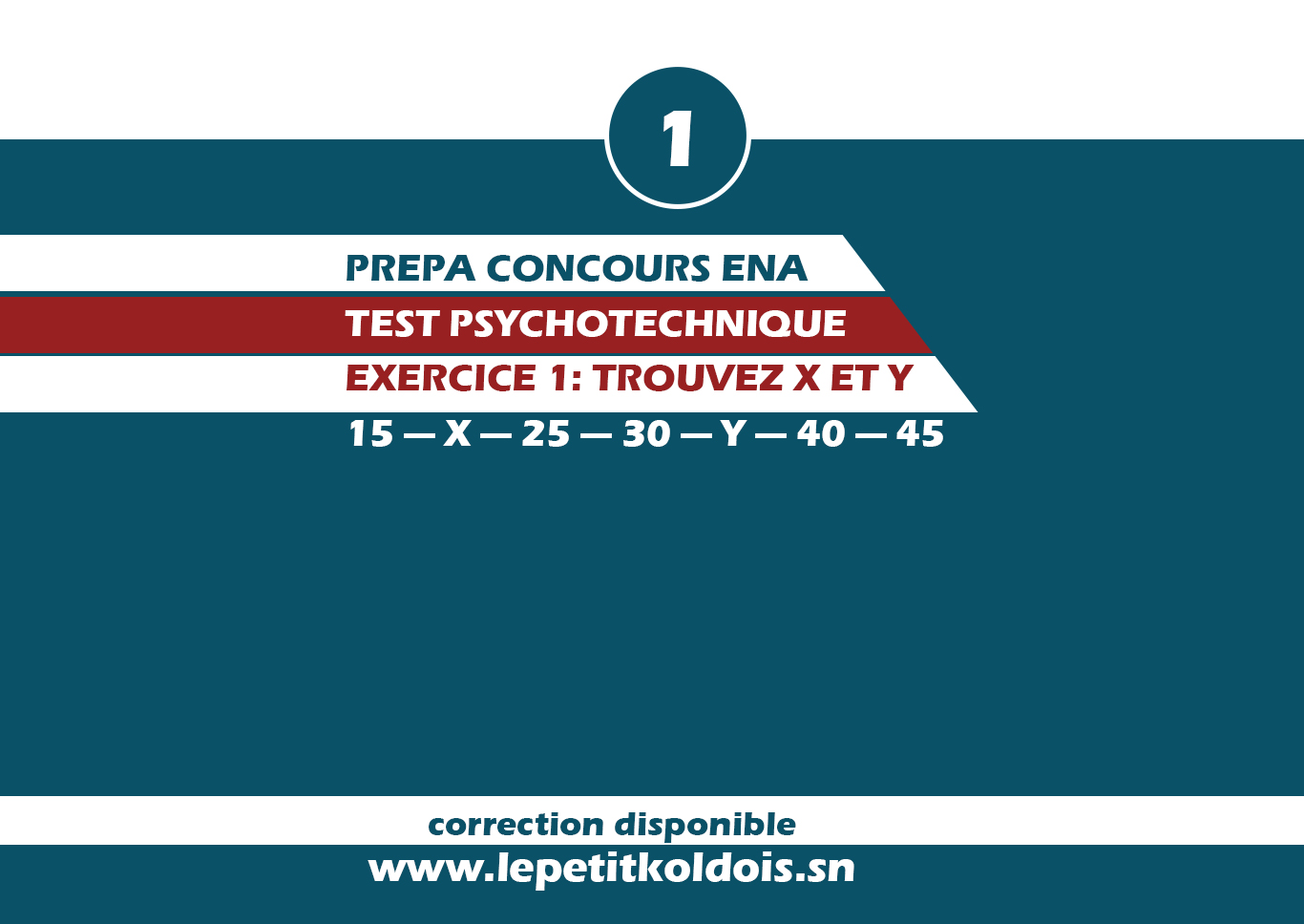 TEST PSYCHOTECHNIQUE 1 |CORRECTION